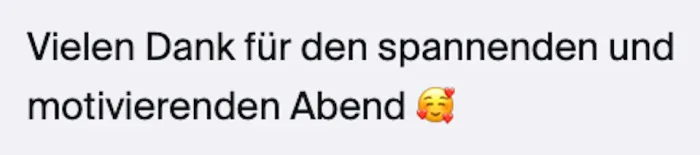 Stimme aus dem Event