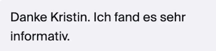 Stimme aus dem Event