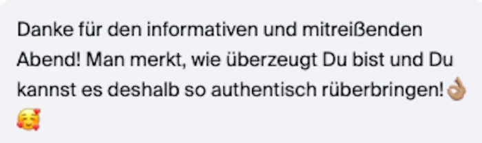 Stimme aus dem Event